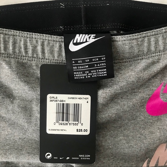🔥NWT🔥 Nike Leggings Grey for Girls - Picture 2 of 2